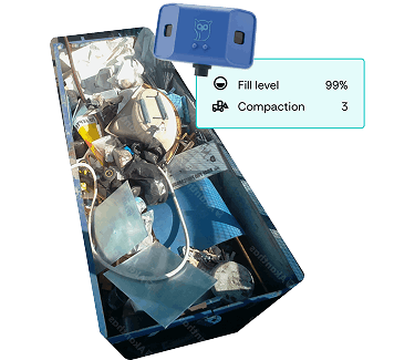 Measurement of skip fill levels