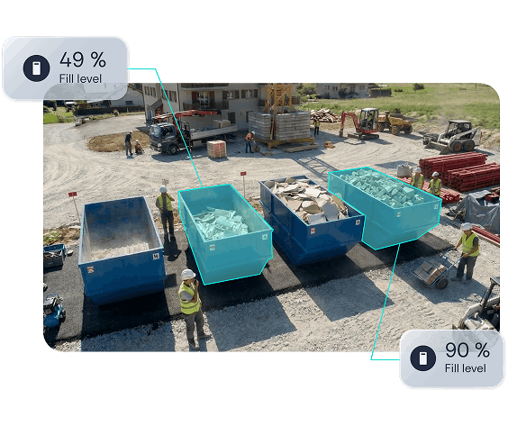 Measurement of skip fill levels